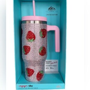 Hydrapeak Limited Edition Strawberry Field‎ Rhinestones Tumbler 40 Oz Voyager